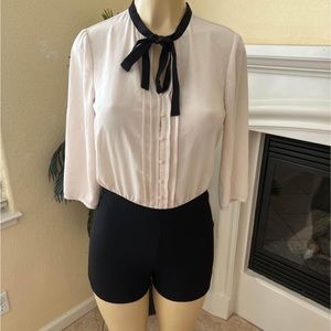 Forever 21 small black and beige romper